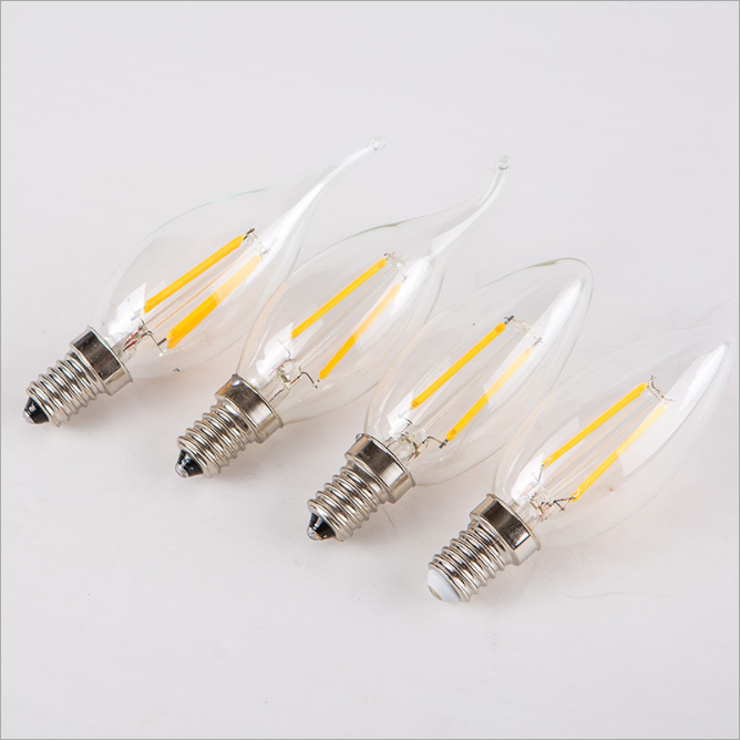 6 watts Candle E12 110V Dimmable C35 LED Filament Light Bulb 360 Degree LED Edison Lamps For Chandelier Lamp