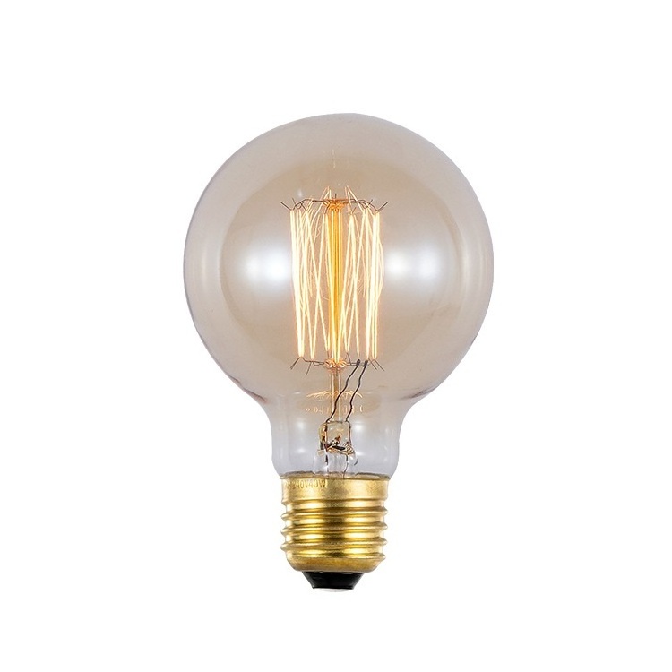 G80(G25) Round Globe Light Pendant 60W Squirrel Cage Filament Bulb Lamp 110V 220V Vintage Incandescent Light Bulbs