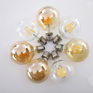 Indoor Decorative Lighting Clear Glass Edison LED Lamp 4W 6W E27 220V G95 Vintage Light Bulb Retro Edison LED Filament Bulb