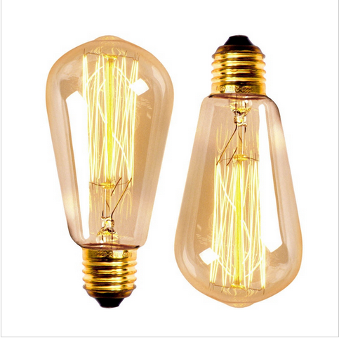 China factory hot sale ST58 E27 110V 220V 25W 40W 60W Vintage Edison Bulb Incandescent Light Bulbs