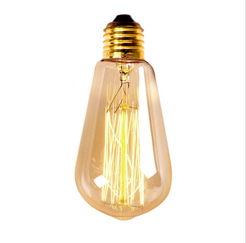 China factory hot sale ST58 E27 110V 220V 25W 40W 60W Vintage Edison Bulb Incandescent Light Bulbs