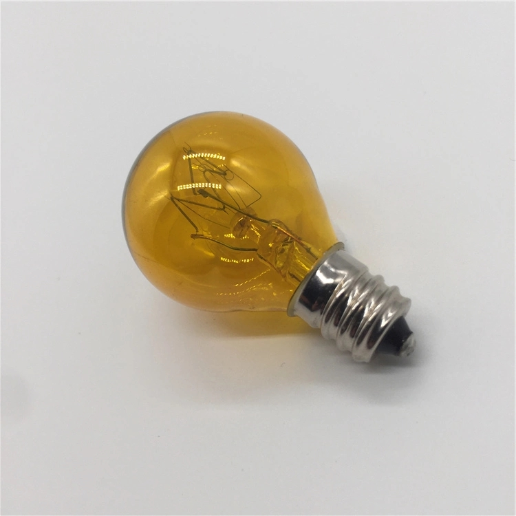 120v 230v E12 E14 5w 7w 10w 15w  tungsten incandescent night colorful small globe filament bulb G40