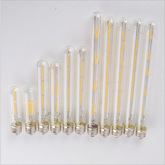 Dimmable 2W 3W 4W 5W 6W 7W 8W Tubular Vintage Edison LED Bulb T30 E26 E27 B22 Antique Filament LED Light Bulb T10 T185 T225 T300