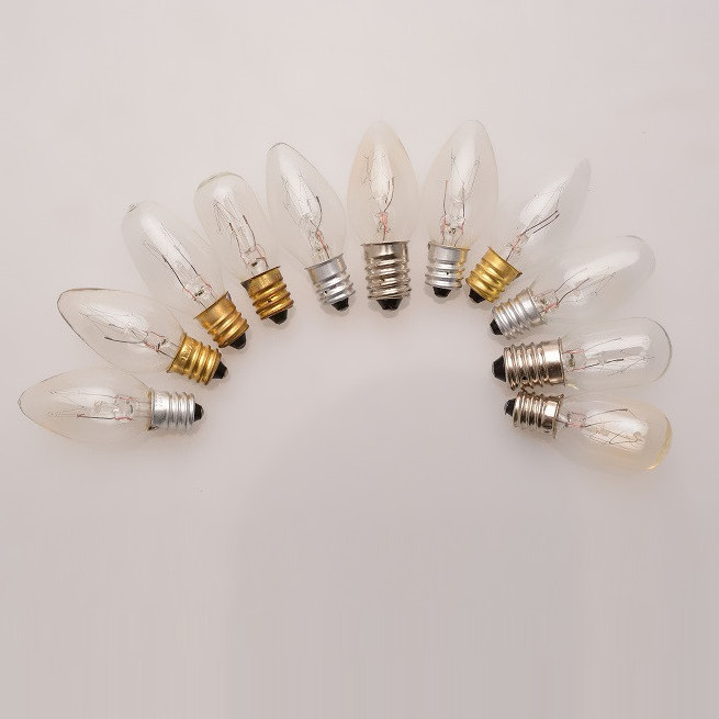 Hot Sale 220V 110V Small Incandescent Clear Bulbs T18 T20 T22 ST19 ST23 ST26 15W E14 E12 Salt Lamp Bulbs