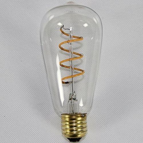 220V E27 4W Dimmable Vintage Edison LED Light Bulb ST64 Antique Spiral Flexible LED Filament Bulb ST19