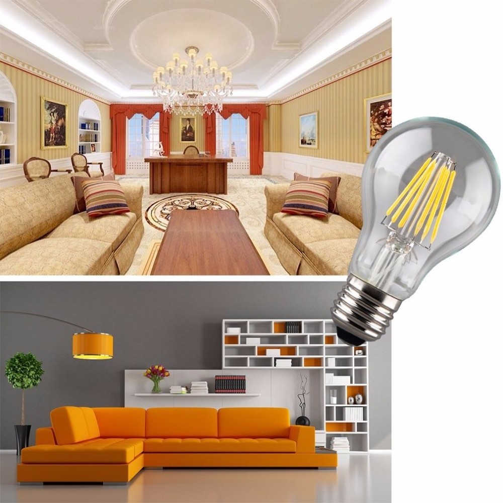 Half Silvering Reflective Shadow 4W 6W 8W A19 A60 LED Filament Bulb E27 Energy Saving Half Chrome Mirror Bulb Shadowless Lamp