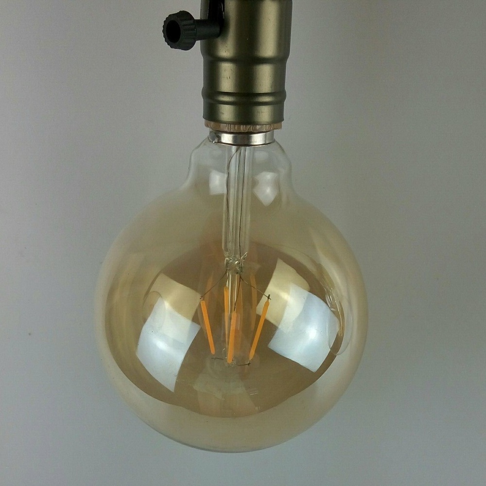 Half Chrome Light Bulb Dimmable LED Edison Bulb 4W 6W 8W G80 G95 G125 Globe Round Mirror Vintage Decorative Light Bulb