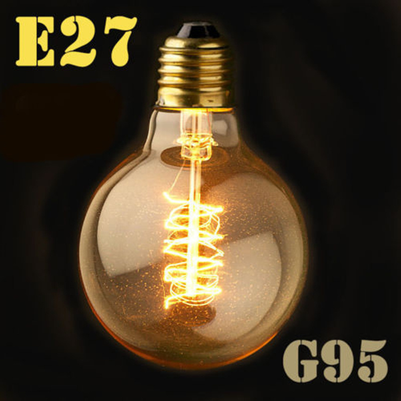 A19 ST64 T30 T45 G80 G95 G125 Dimmable E27/B22 Retro Vintage Flexible LED Edison Spiral Filament Light Bulb