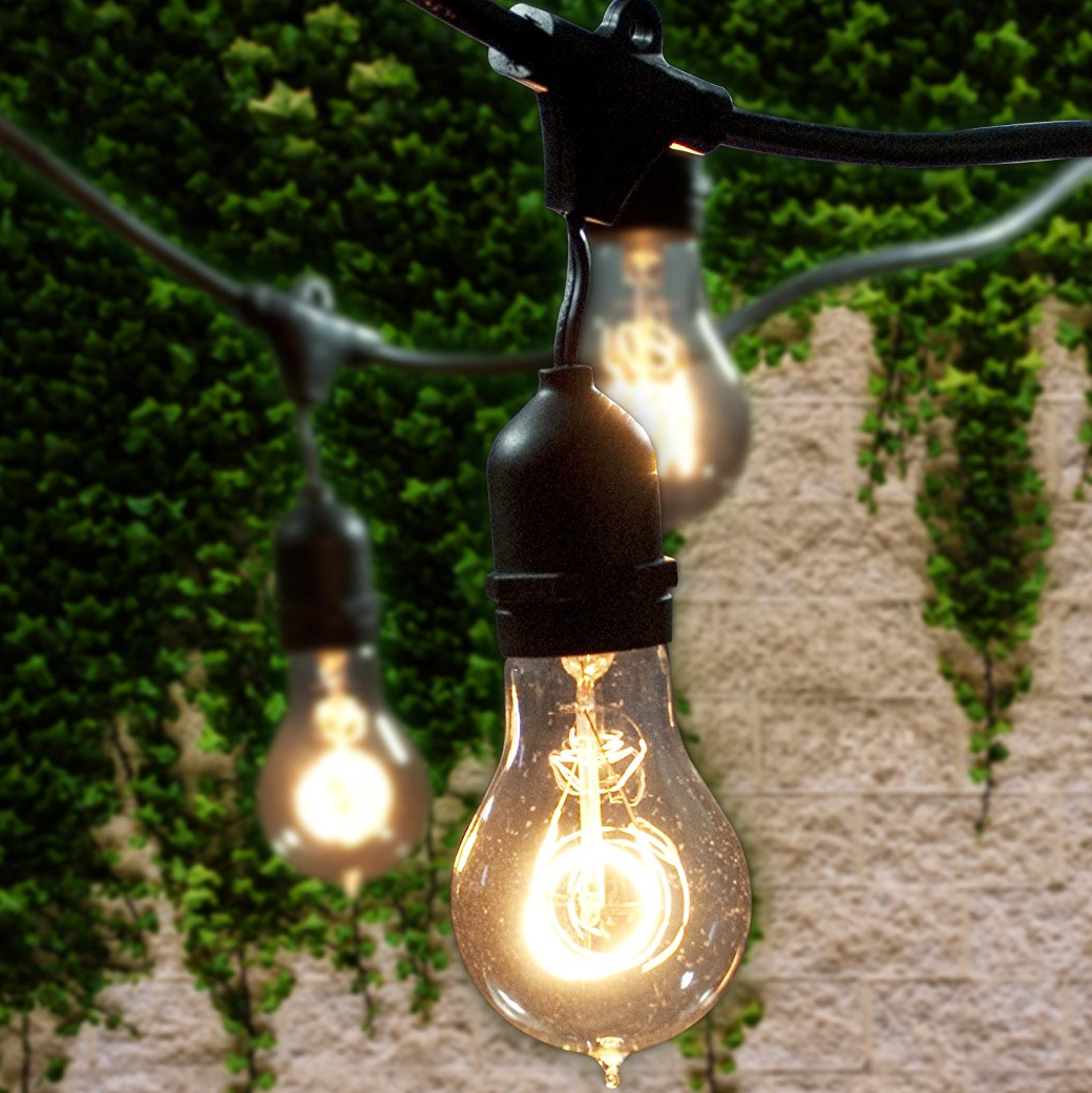 Outdoor Light String E26 E27 S14 Edison Bulb included Christmas Waterproof Connectable String Light