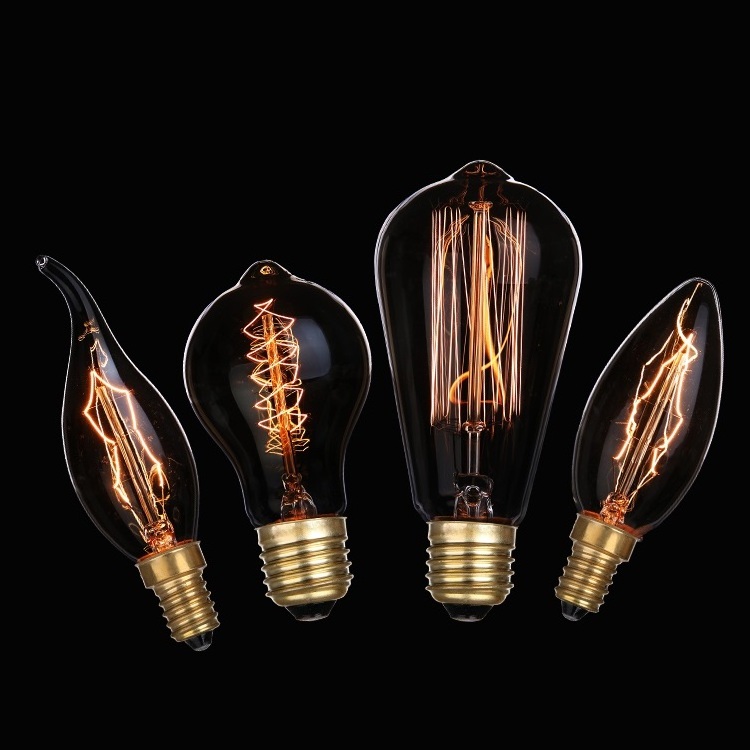 25W 40W 60W Vintage Edison Style Light Bulb Retro Edison Lamps A19 ST58 ST64 C35 T30 T45 G80 G95 G125 Filament Incandescent Bulb