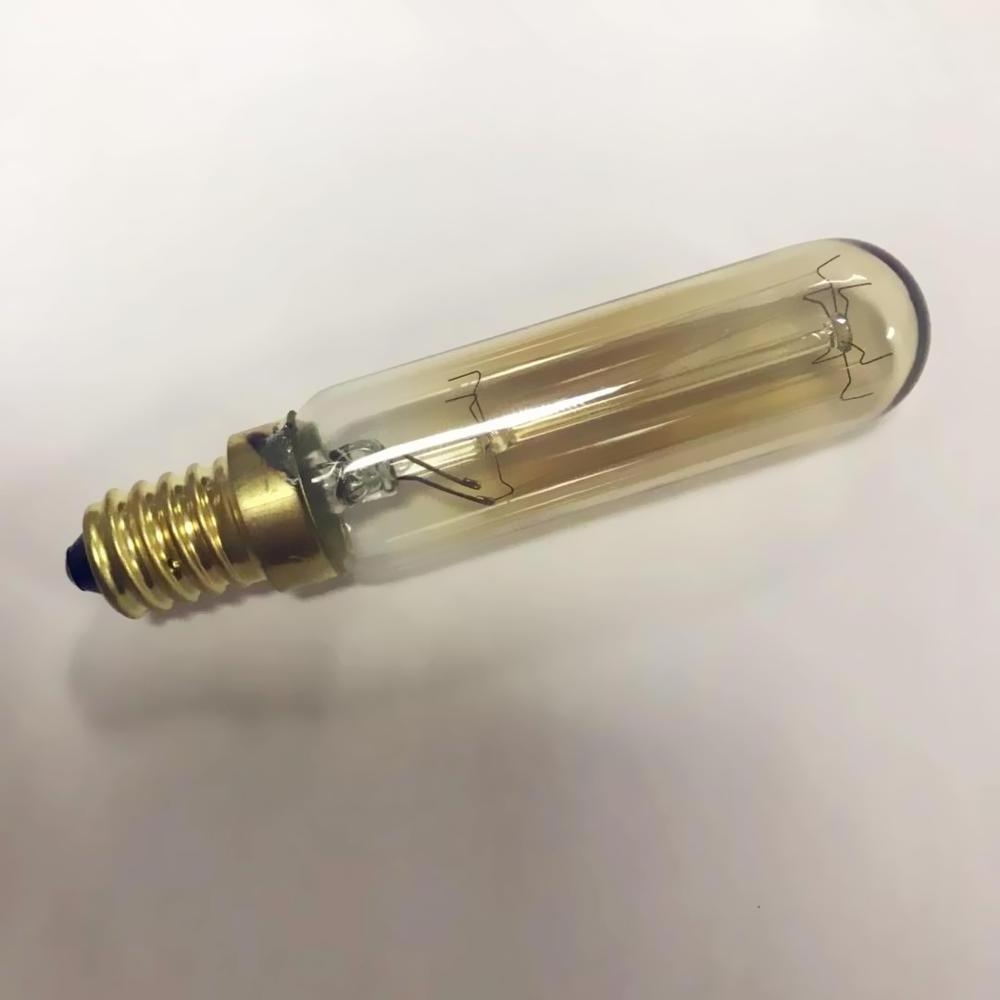 25 Watt 40 Watt 60 Watt Vintage Antique Ediosn Light Bulb E12 E14 Base T20 (T6) Tubular Style Squirrel Cage Filament Edison Bulb