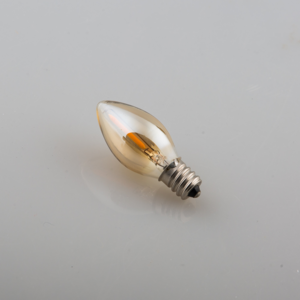 LED Candle Mini Bulb C7 0.5W Amber Glass LED Filament Night Light Bulb 120V E12 5W Incandescent Replacement Bulb Lights