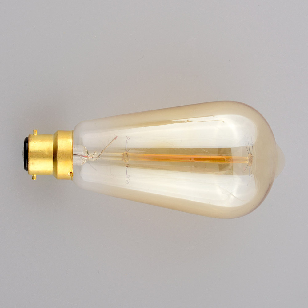 220V B22 Bayonet 40W Edison Pear Bulb Squirrel Cage Filament Old Fashioned Vintage Lamp ST64 Antique light bulbs