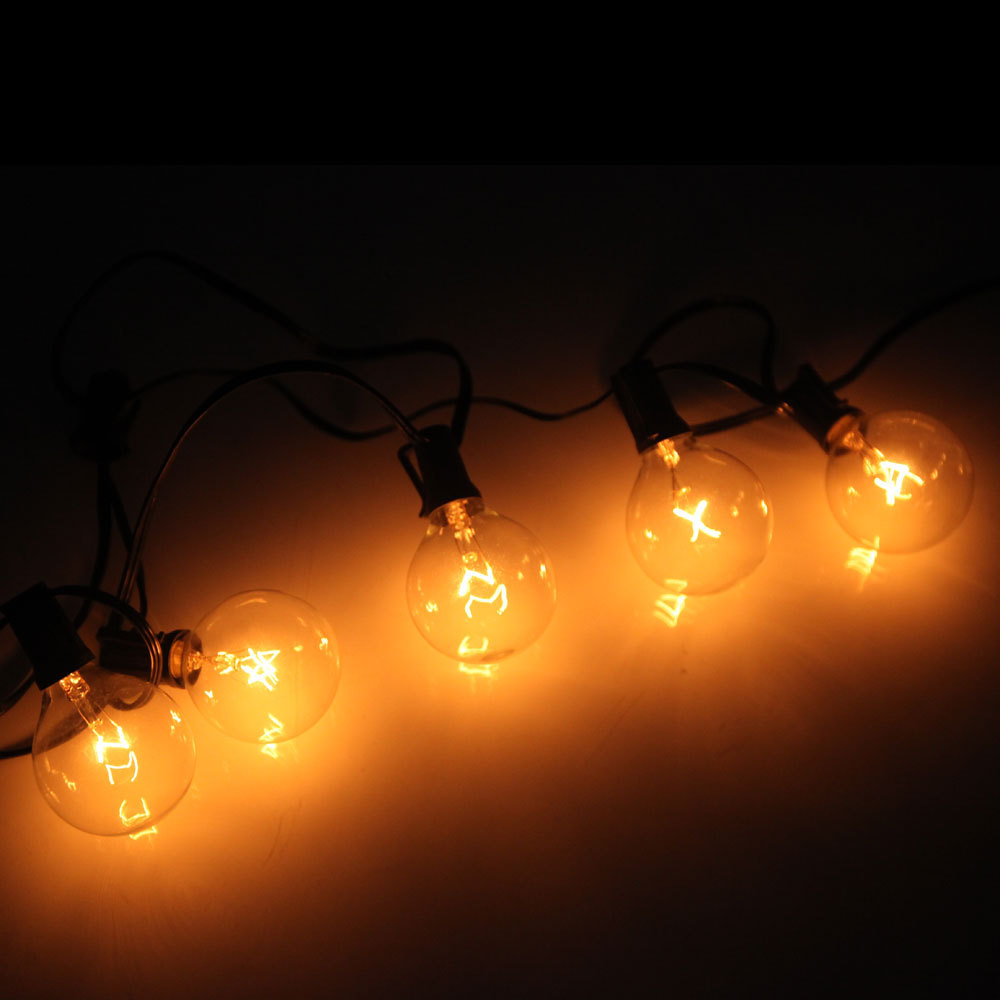 3M 7.5M G40 Globe Bulb String Lights With Clear Ball Bulbs Indoor/Outdoor Hanging Umbrella Patio Waterproof String lights