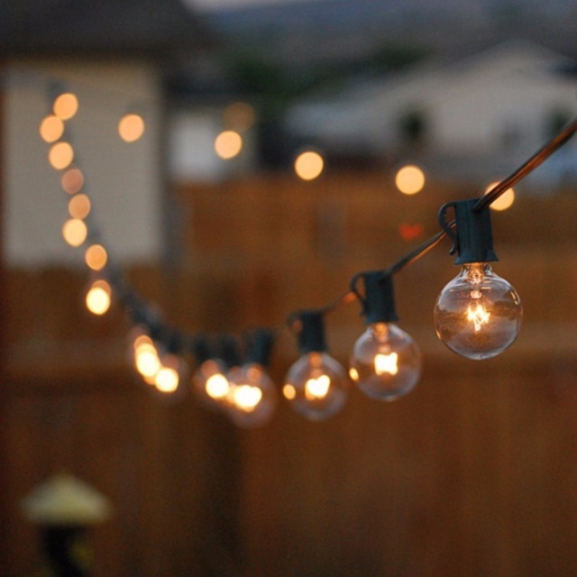 3M 7.5M G40 Globe Bulb String Lights With Clear Ball Bulbs Indoor/Outdoor Hanging Umbrella Patio Waterproof String lights