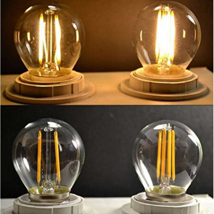 120V 220V Mini Globe LED Vintage Edison Bulb E26 E27 B22 Base 1W 2W 4W G45 Filament Led Light Bulb