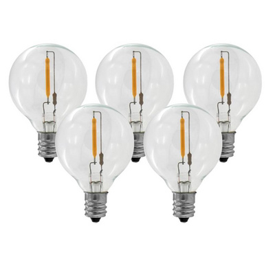 0.5W LED G40 Replacement Bulbs E12 Screw Base LED Globe Light Bulbs for Patio String Lights Equivalent 5 Watt Incandescent Bulbs