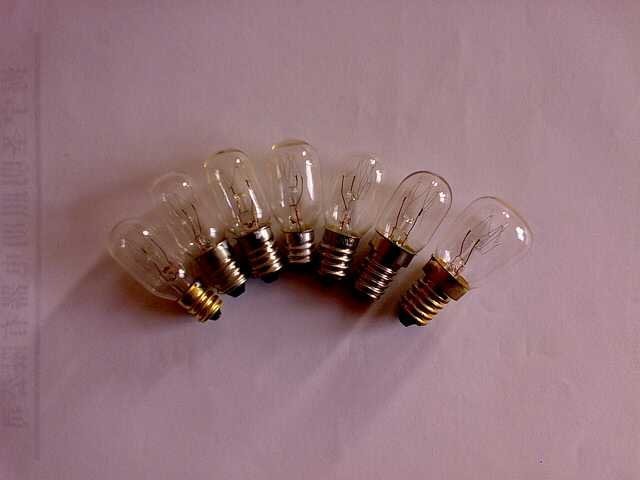 10W 15W T16 T18 T20 T22 T25 ST19 ST23 ST26 E12 E14 120 V220V Mini Clear Glass Incandescent Light Bulb for Fridges and Freezers