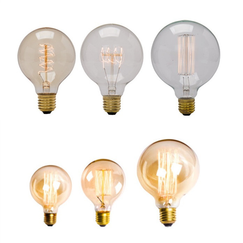 Antique retro design model G95 / G80 / G125 incandescent filament E26 E27 screw base vintage light edison bulbs for wall sconce