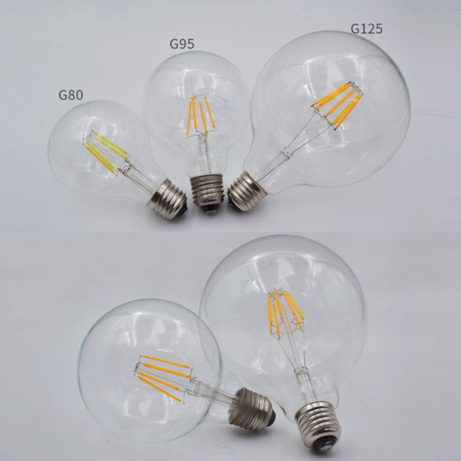 LED Edison Vintage Globe Filament G95 8W Dimmable 230V E27 Vintage LED Light Bulb for Bathroom