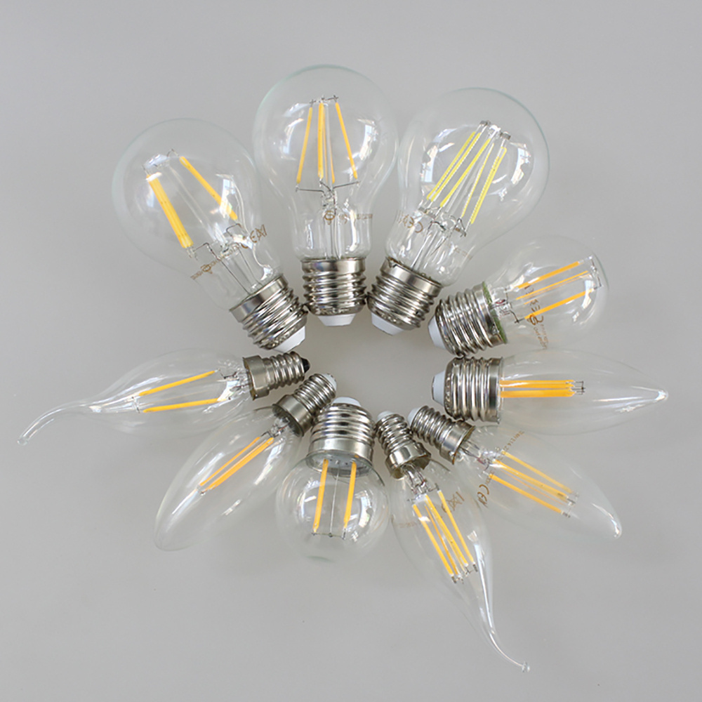 Dimmable 220V A60 ST64 G80 T10 T45 C35 E14 E27 B22 2W 4W 6W 8W Retro Vintage Style Filament LED Light Bulb Lamp