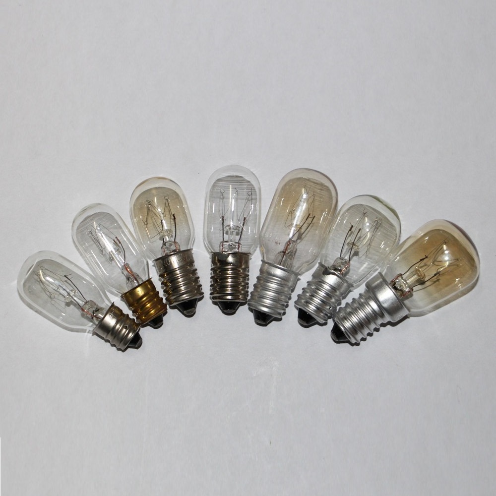 Hot Sale 220V 110V Small Incandescent Clear Bulbs T18 T20 T22 ST19 ST23 ST26 15W E14 E12 Salt Lamp Bulbs