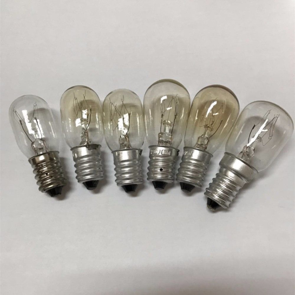 10W 15W T16 T18 T20 T22 T25 ST19 ST23 ST26 E12 E14 120 V220V Mini Clear Glass Incandescent Light Bulb for Fridges and Freezers