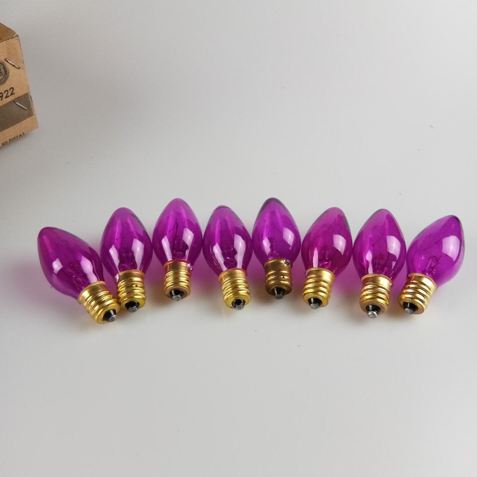 Decorative 120V 7 Watt E12 Candelabra Base Transparent Pink Incandescent Light Bulb C7 candle Mini Night Light Bulbs Lamp