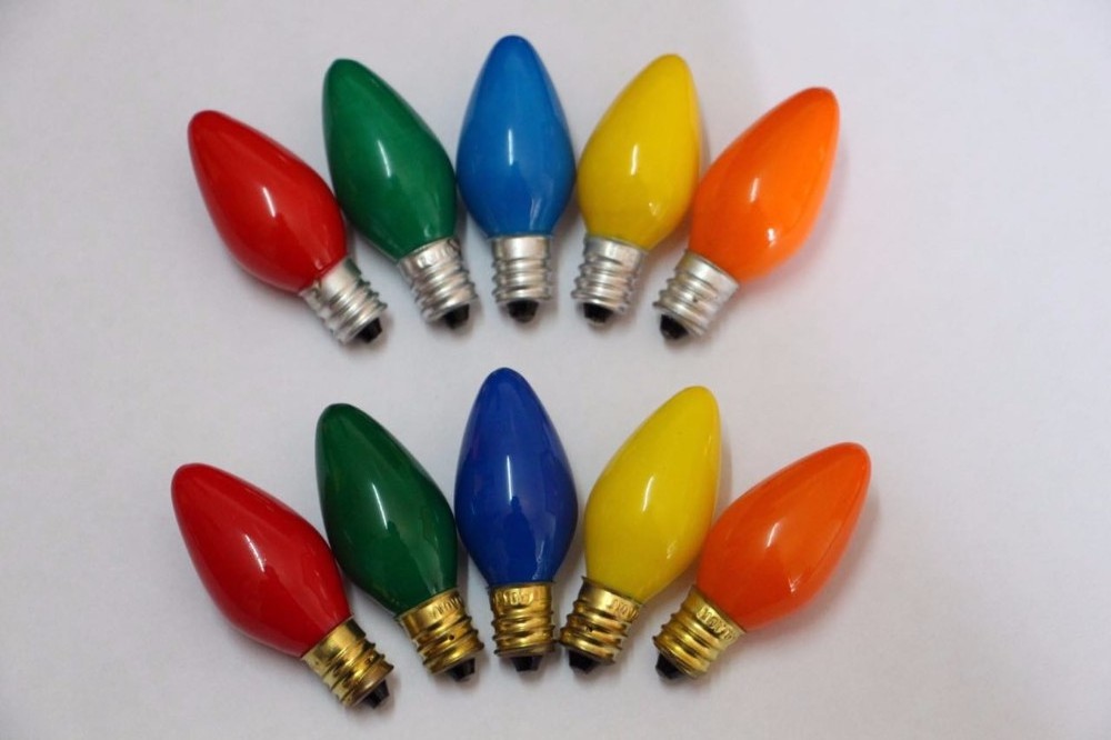 7 Watt 120V E12 Candelabra Base Clear Glass Night Light Bulb C7 Incandescent Bulbs Candle Lamp