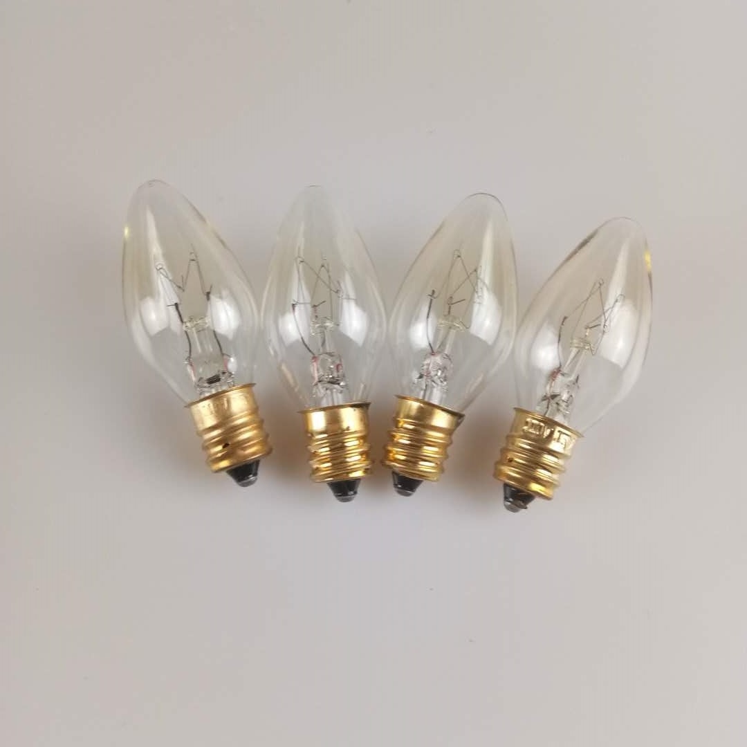 Night Lamps & Chandeliers Incandescent Filament Lamp Candle bulb 7 Watt Night Light Bulbs C7 E12 E14 Nightlight Replacement Bulb