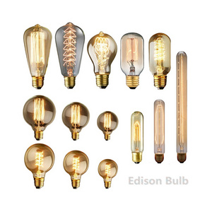 Retro Filament Edison Bulb E26 E27 B22 Vintage Edison Lamp A19 ST58 ST64 G95 G125 25W 40W 60W Decorative Incandescent Light Bulb