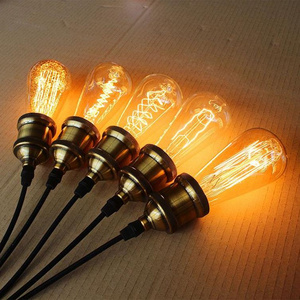 Vintage Decorative Edison Light Bulb E27 40W Retro Edison Bulb ST64 Incandescent Lightbulb Vintage Lighting Carbon Filament Bulb