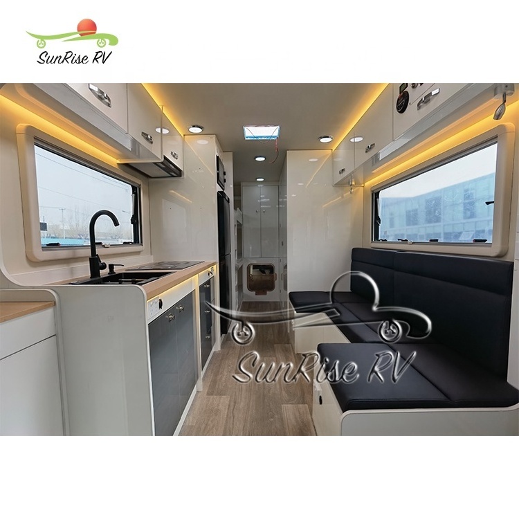 Sunrise Rv Customized Luxury Family Caravan Off-road Camper RV with Triple Bunk travel trailer with separate bathroom and shower