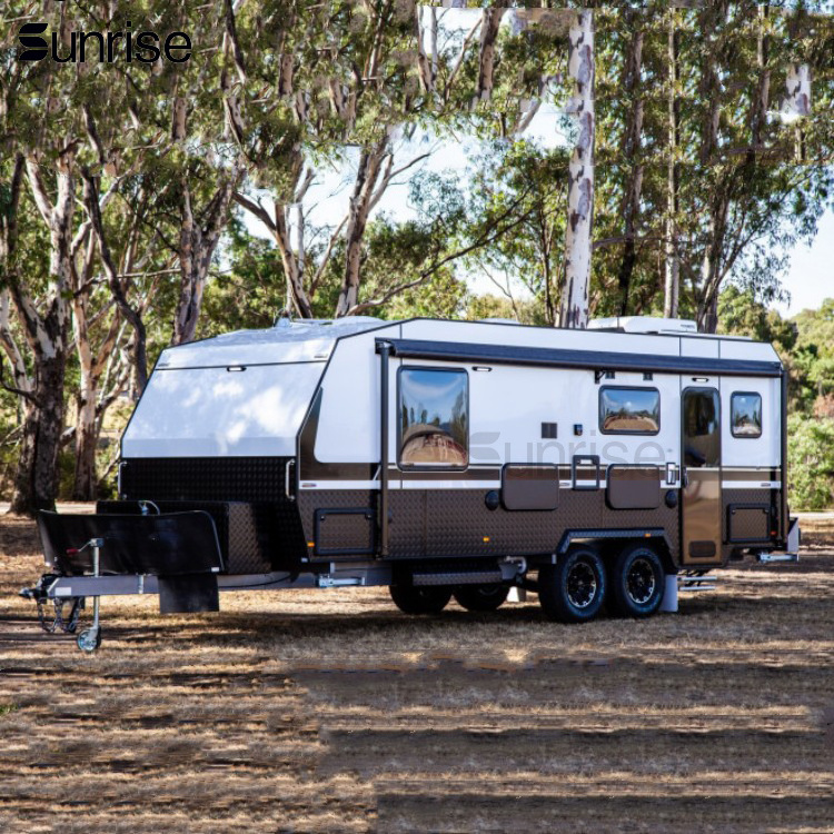 Australian standards mobile home caravan aluminium camper trailer 22 ft hybrid 4x4 off road caravan rv motorhomes luxury caravan