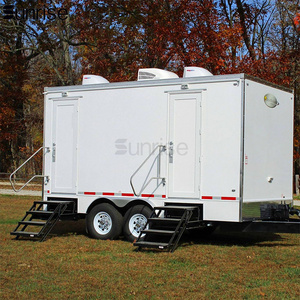 Professional Custom Prefab Mobile Bathroom Trailer, High Standard Lightweight Prefabricated House Mobile Toilets