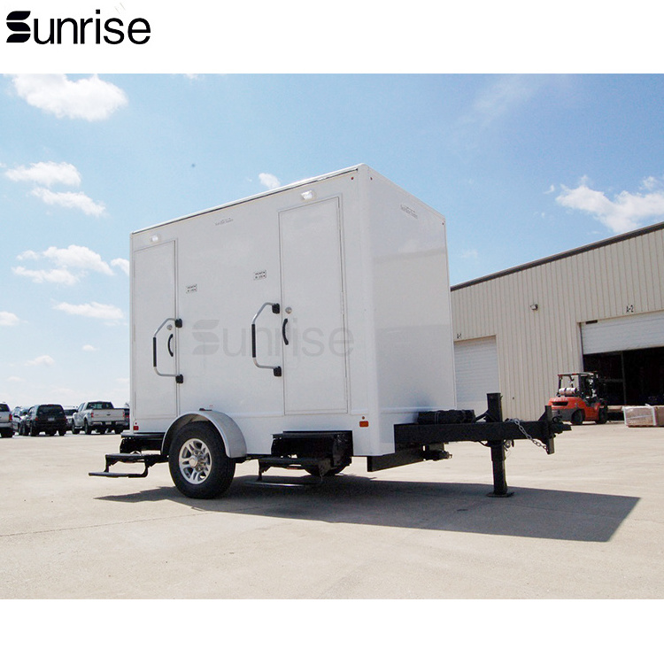 Professional Custom Prefab Mobile Bathroom Trailer, High Standard Lightweight Prefabricated House Mobile Toilets