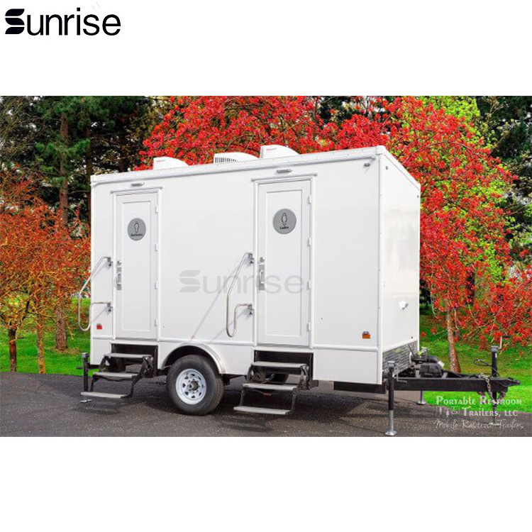 Professional Custom Prefab Mobile Bathroom Trailer, High Standard Lightweight Prefabricated House Mobile Toilets