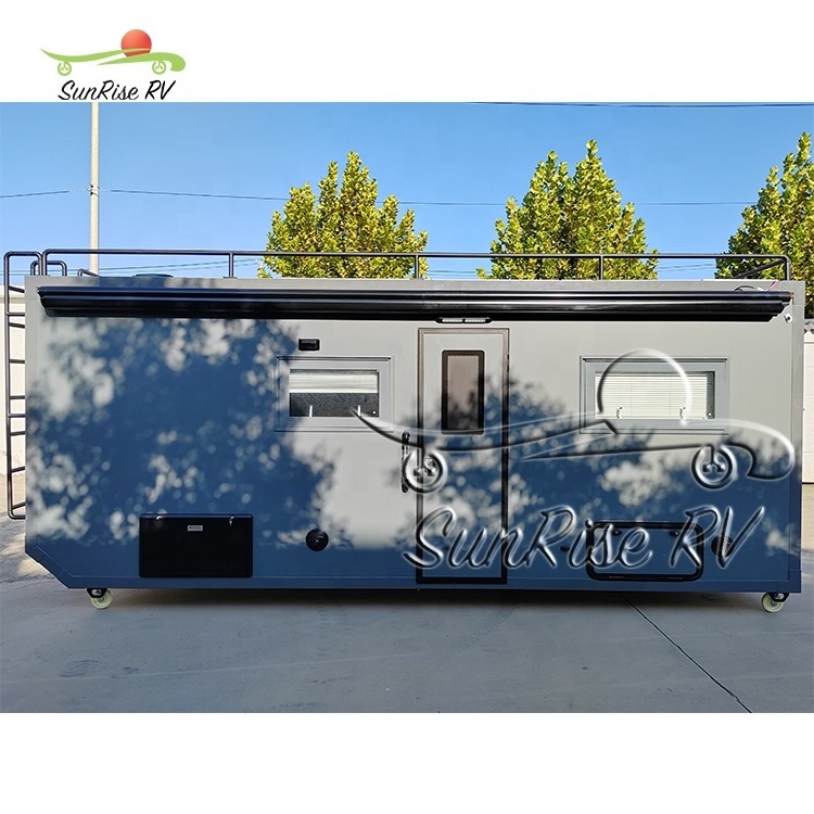 USA standard factory fiberglass truck camper shell flat bed truck camper pod expedition truck camper 4x4 motorhome