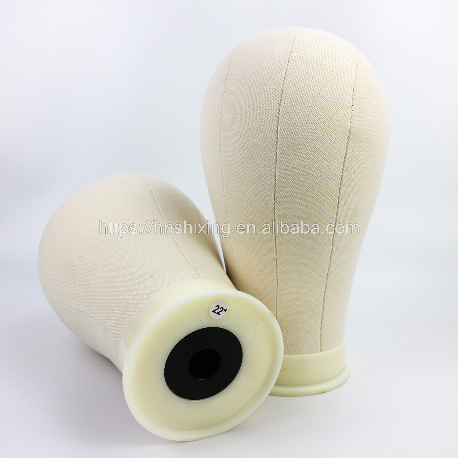 23 Inch Cork Canvas Block Head Mannequin Wig Head Clamp With Mount Hole Canvas Block Mannequin Head