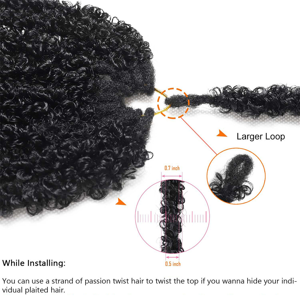 24 Inch Long Faux Soft Locs Crochet Braids Pre Looped Distressed Butterfly Dreadlocks Synthetic Hair Extensions For Black Women