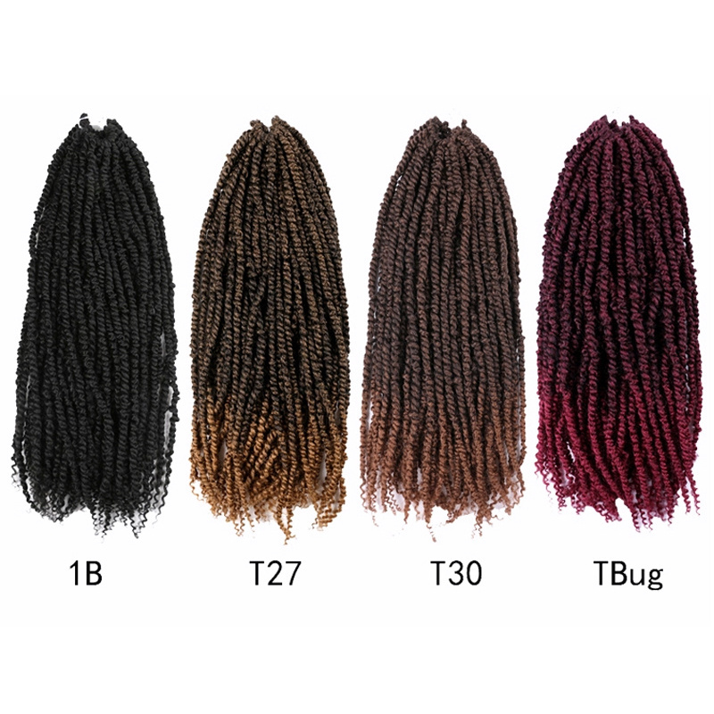 Pre-twisted Passion Twist Hair Pre-looped Bomb Passion Twist Braiding Hair for Women Afro Kinky Spring Twist