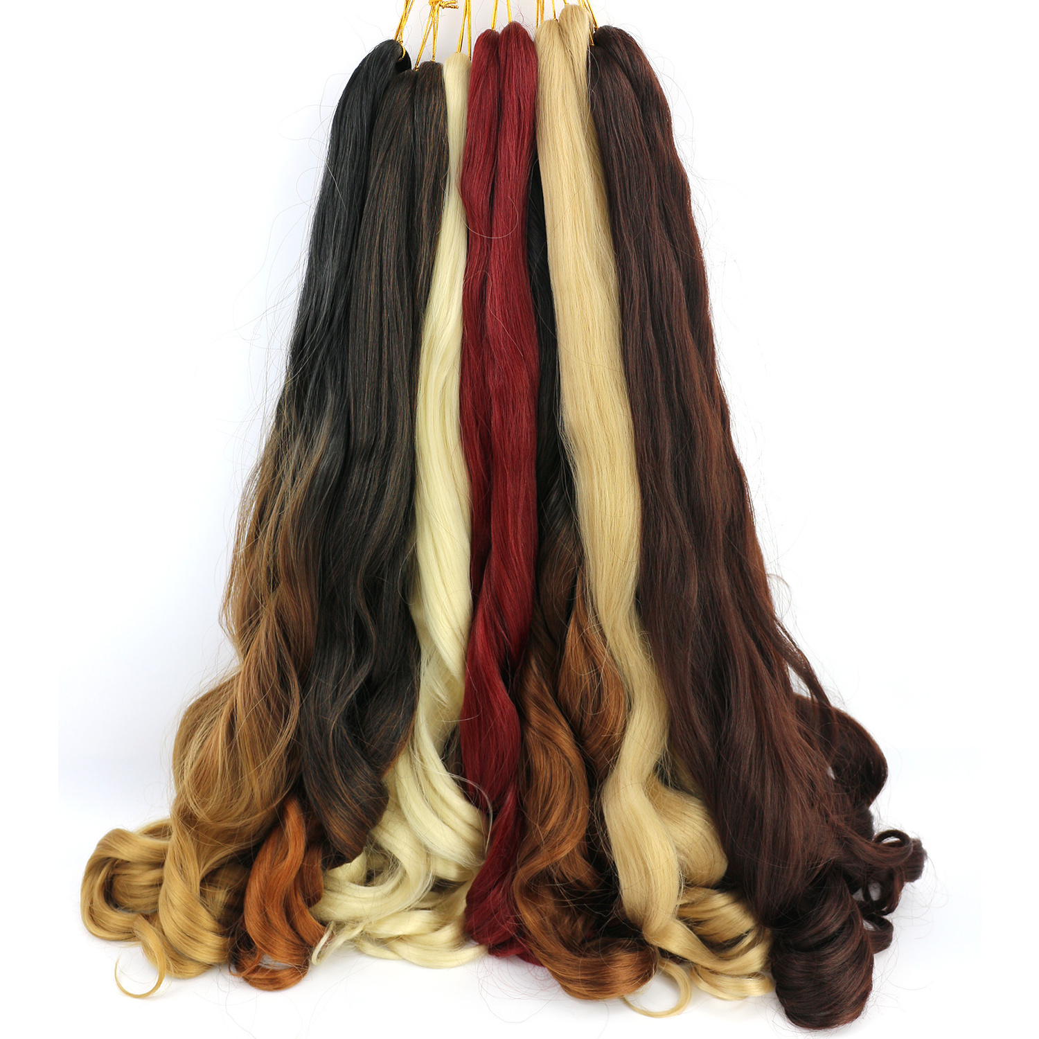 Good Quality Deep Synthetic Loose Wave Braids French Spiral Curl Hair For Braiding