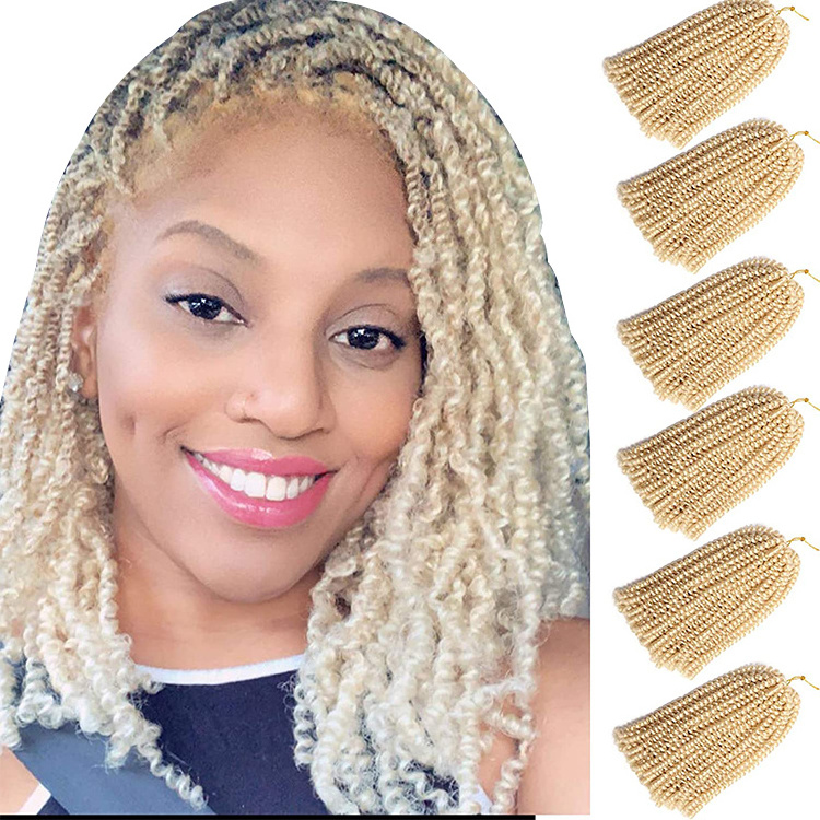 Wholesale Afro Pre Twisted 8 Inch Synthetic Extension Crochet Ombre Braid Nubian Spring Twist Hair