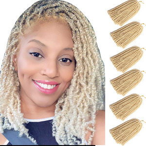 Wholesale Afro Pre Twisted 8 Inch Synthetic Extension Crochet Ombre Braid Nubian Spring Twist Hair