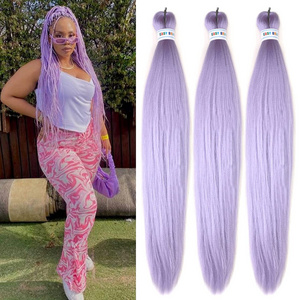 Ombre Braiding Hair 26" Hair Extensions for Braiding Hot Water Setting Itch Free Synthetic Pre stretched Braiding Hair