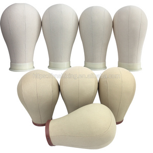 21" 22" 23" 24" 25"  Wig Head Cork Canvas Block Head Mannequin Wig Manikin Display Styling Head With Mount Hole