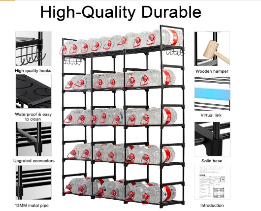 9-Tier Metal Shoe Rack - Holds 50-55 Pairs Tall Storage Shelf for Shoes