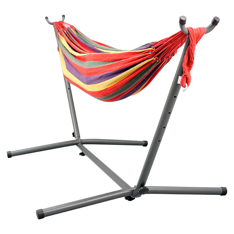 Canvas explosive outdoor camping portable single hammock double swing iron frame children's indoor and outdoor home support