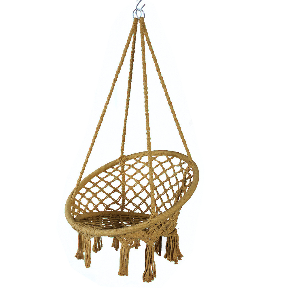 Hand-woven garden swing cradle leisure indoor basket chair Nordic style outdoor camping hammock wholesale