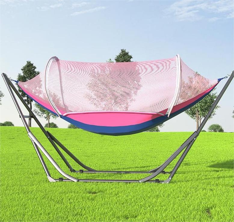 Outdoor hammock bracket Home indoor folding hammock with shelf Portable patio camping Camping swing for kids